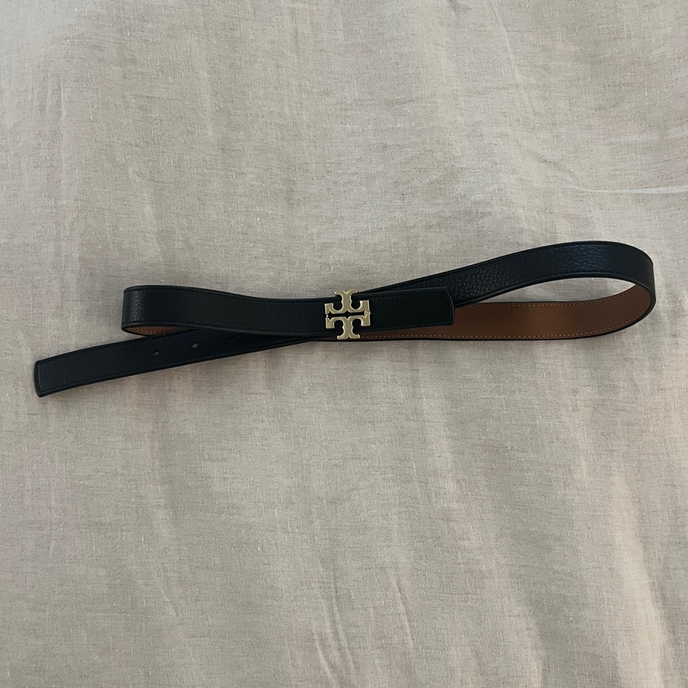 Tory Burch black leather belt